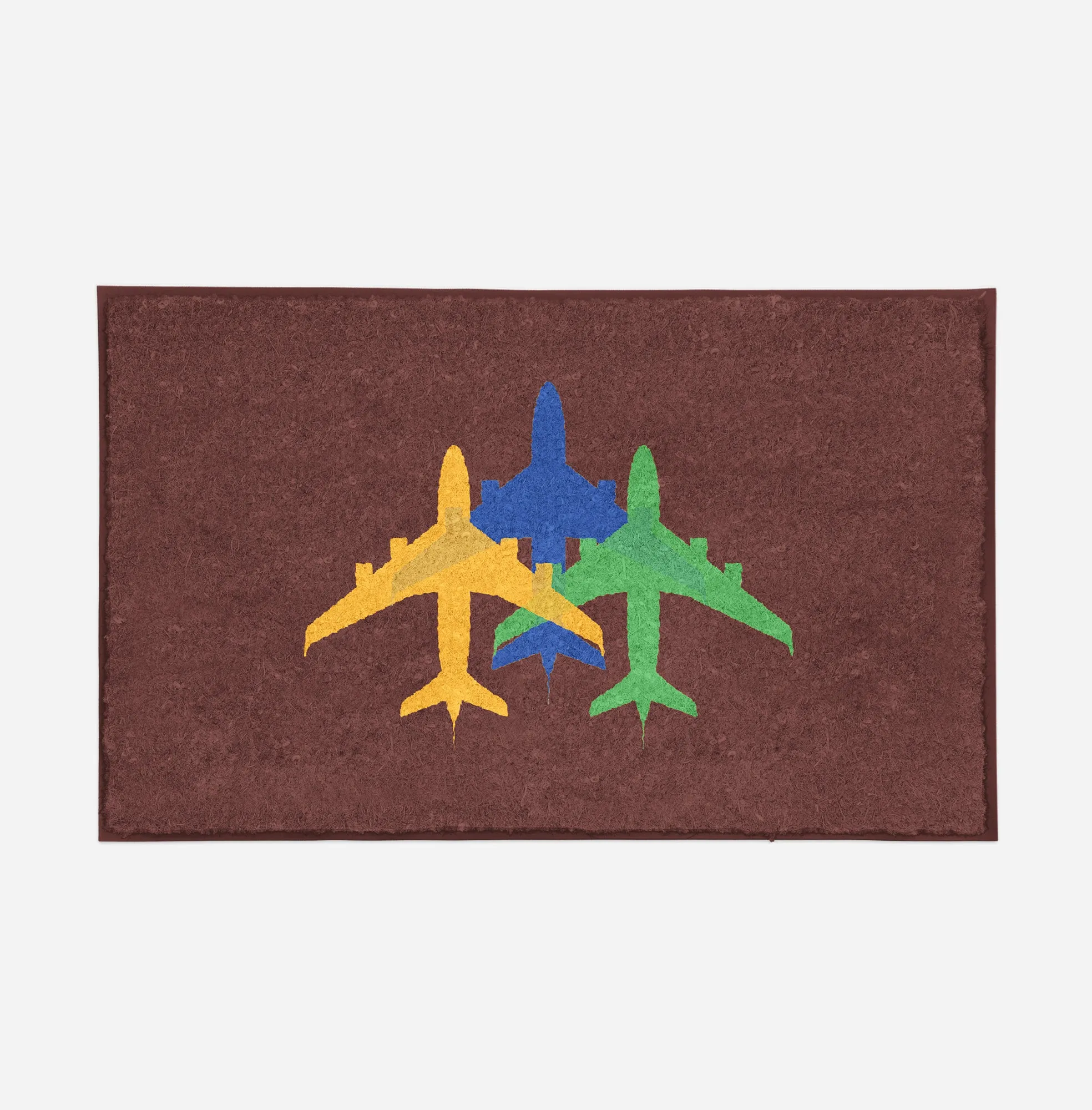 Colourful 3 Airplanes Designed Door Mats
