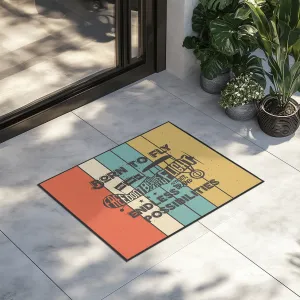 Colourful Born To Fly Designed Door Mats door entrance rug