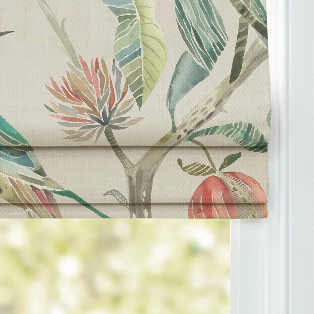 Colyford Printed Cotton Made to Measure Roman Blinds Pomegranate