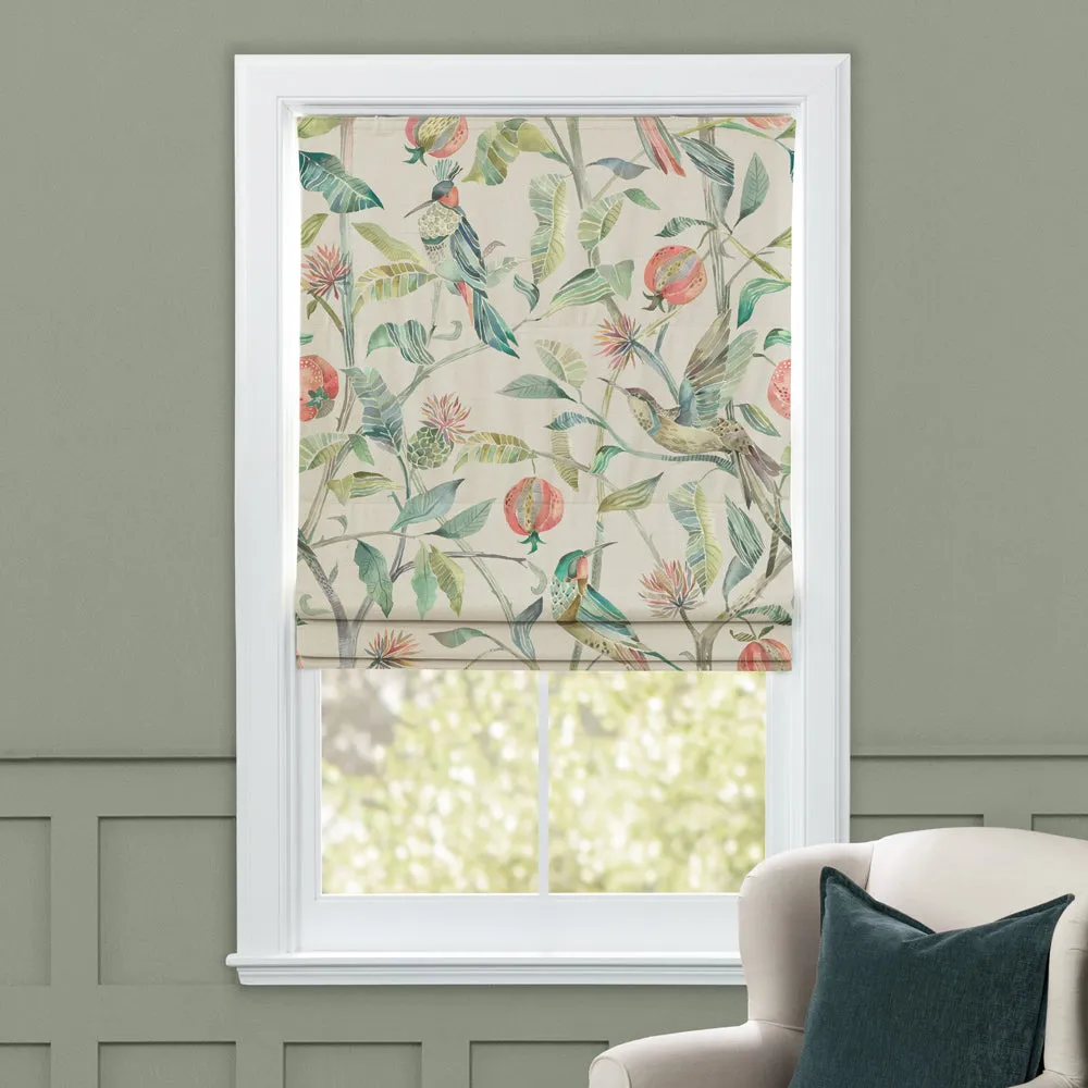Colyford Printed Cotton Made to Measure Roman Blinds Pomegranate