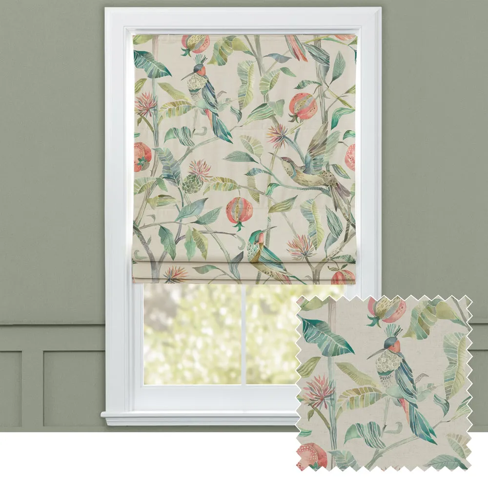 Colyford Printed Cotton Made to Measure Roman Blinds Pomegranate chic floor carpet  