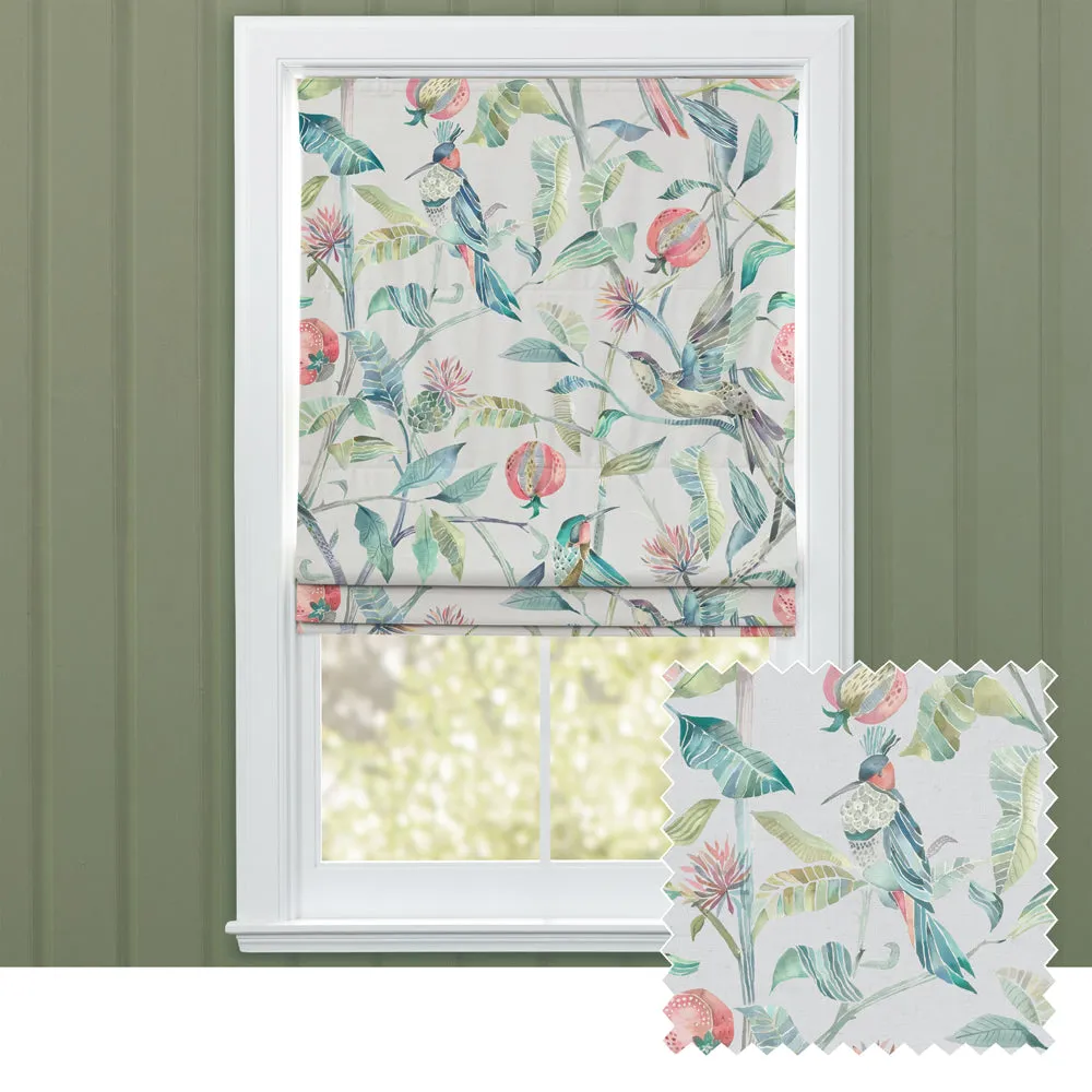 Colyford Printed Cotton Made to Measure Roman Blinds Silver chic floor carpet  