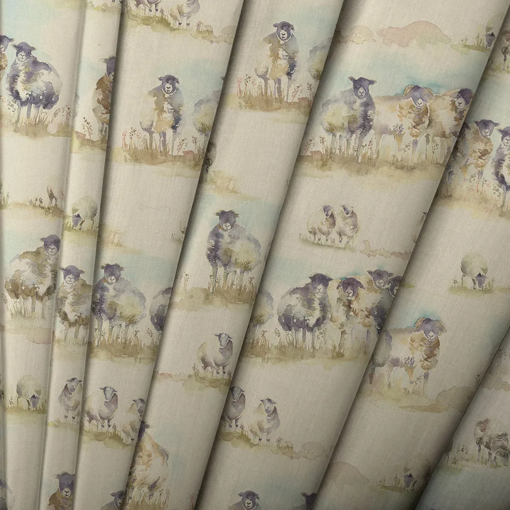 Come By Printed Linen Made to Measure Roman Blinds Natural