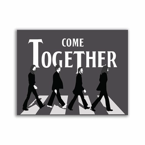 Come Together Black by David Drake framed mural artwork