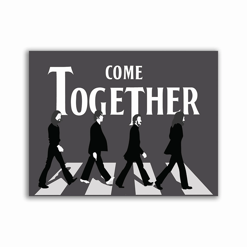 Come Together Black by David Drake framed mural artwork