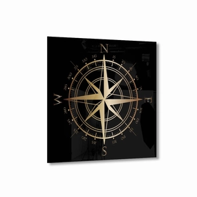 Compass Gold on Acrylic framed mural artwork