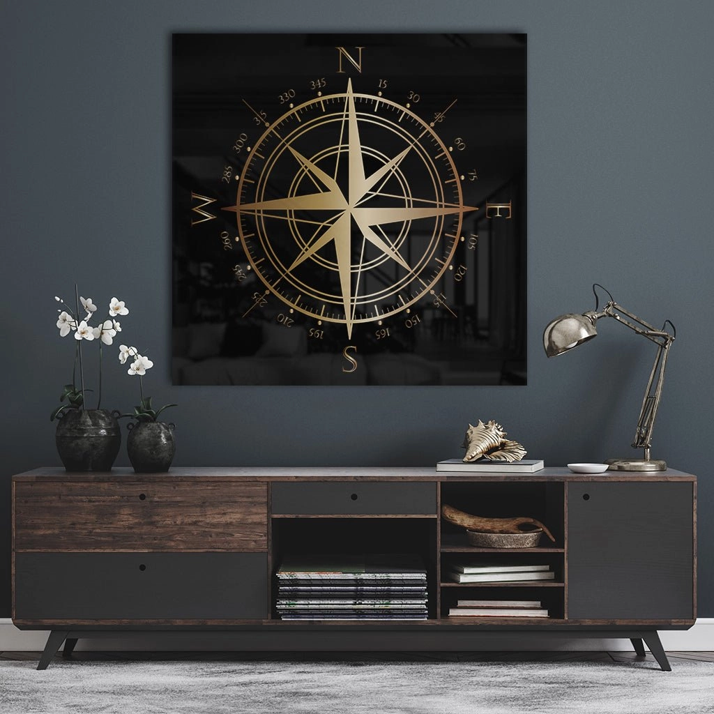 Compass Gold on Acrylic