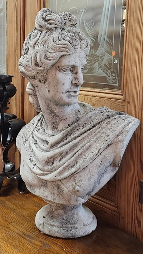 CONCRETE BUST OF  MAN artistic wall mural