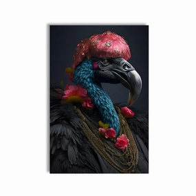 Cool Flamingo by Juliano de Araujo framed mural artwork