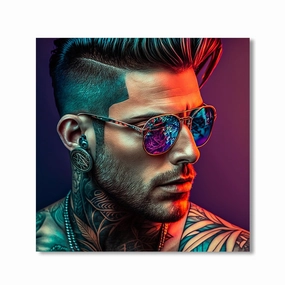 Cool Guy by Nilo framed mural artwork