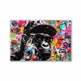 Cool Monkey by Adrian Vieriu framed mural artwork