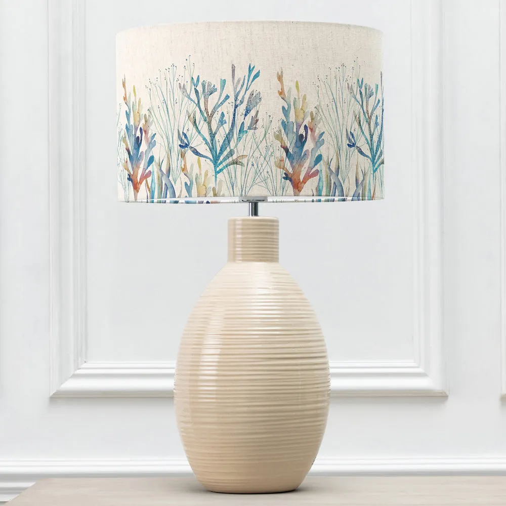 Coral Reef Eva & Epona Complete Table Lamp Cream/Cobalt