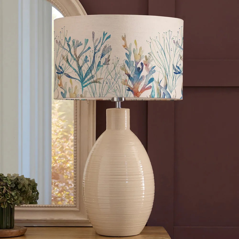 Coral Reef Eva & Epona Complete Table Lamp Cream/Cobalt modern fashion rug  