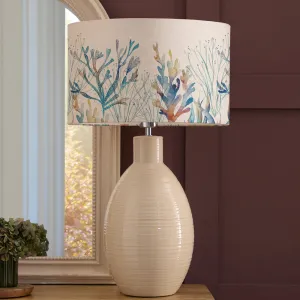 Coral Reef Eva & Epona Complete Table Lamp Cream/Cobalt modern fashion rug  