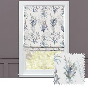 Coral Reef Printed Cotton Made to Measure Roman Blinds Slate chic floor carpet  