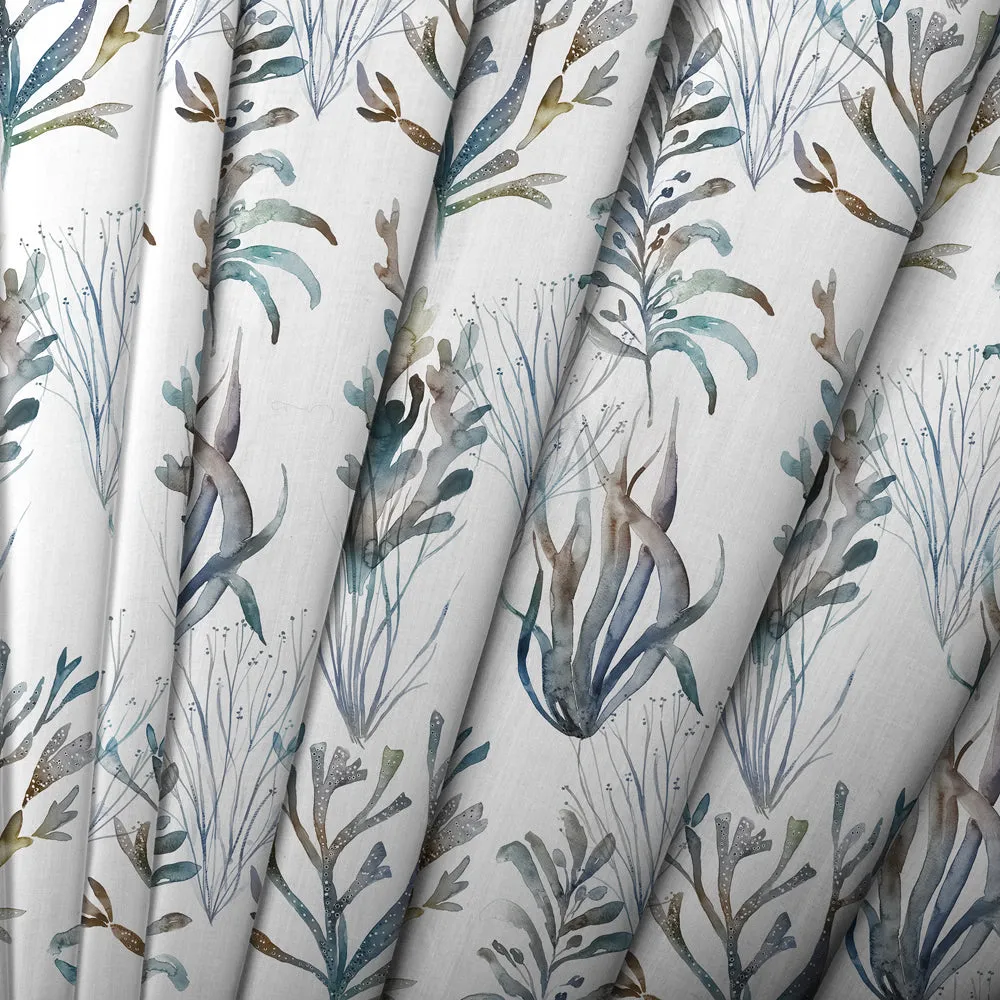 Coral Reef Printed Cotton Made to Measure Roman Blinds Slate