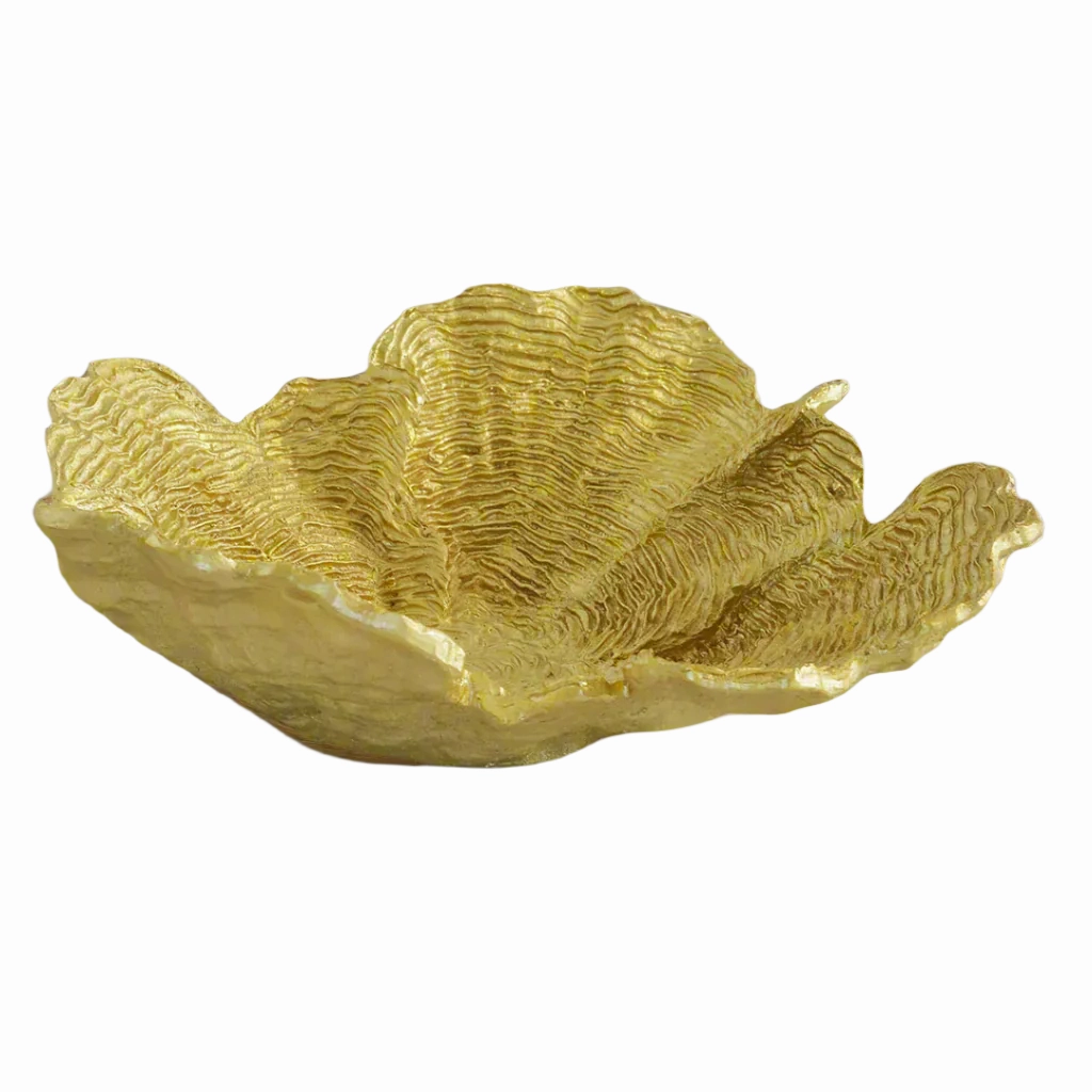 Coral Flower plate gold