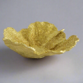 Coral Flower plate gold decorative home ornament