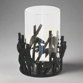 Coral hurricane bamboo black small decorative home ornament