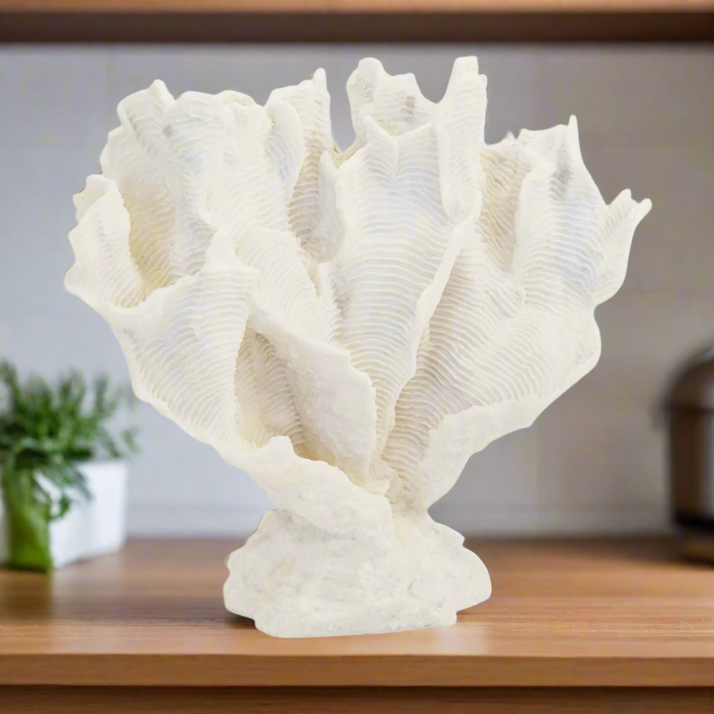Coral lettuce on stand white x.large (32cm x 40cm)