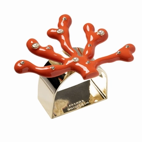 Coral Napkin Rings, Coral, Set of Four cute desktop display