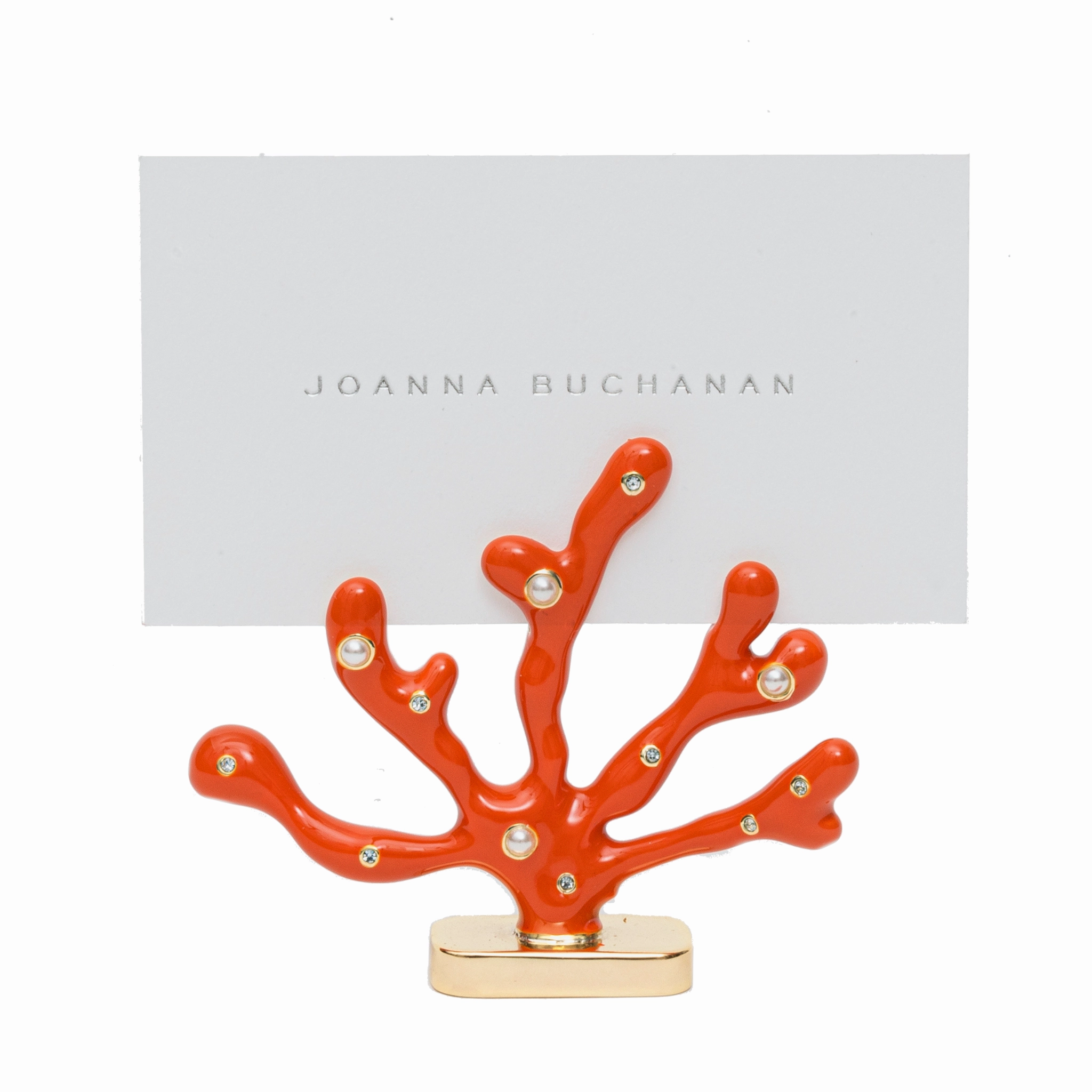 Coral Placecard Holders, Coral, Set of Two mini desktop sculpture