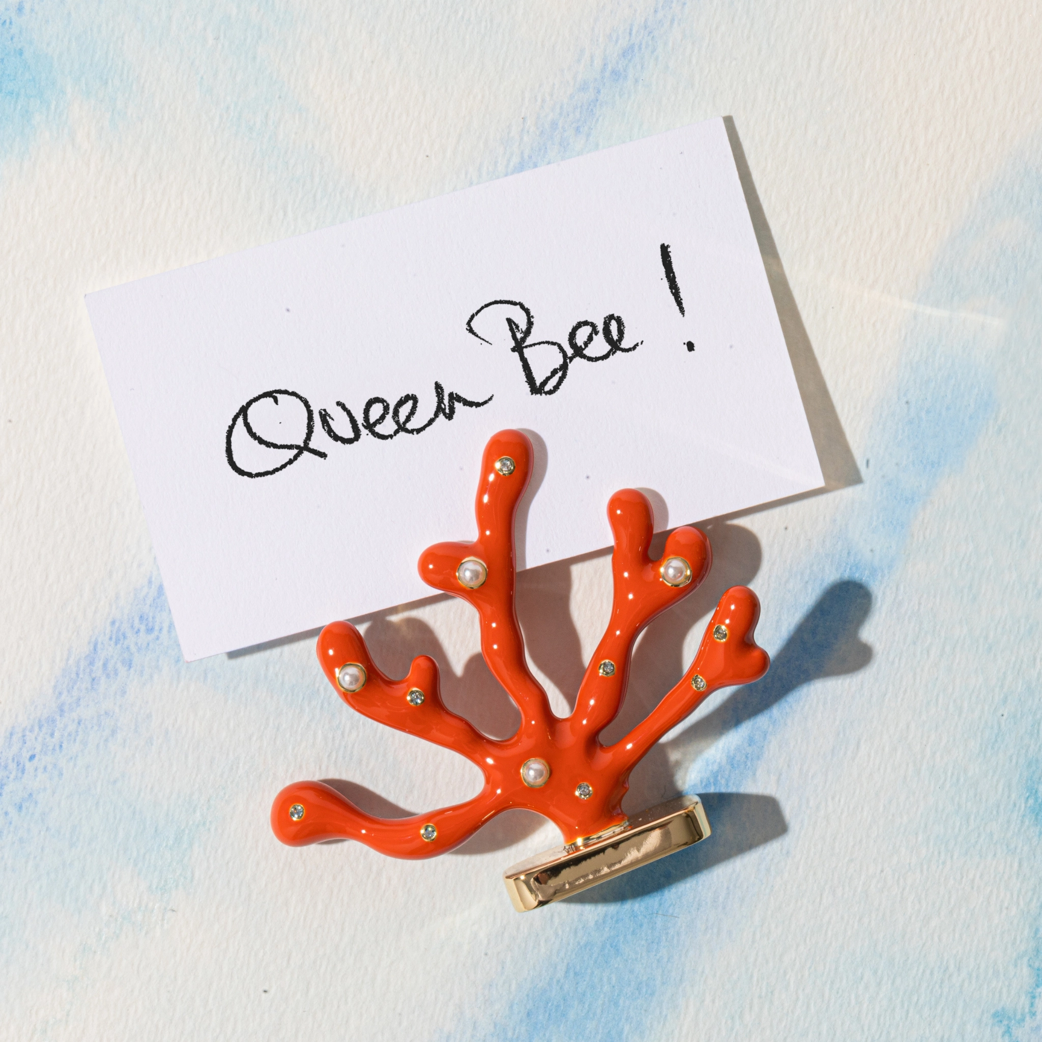 Coral Placecard Holders, Coral, Set of Two