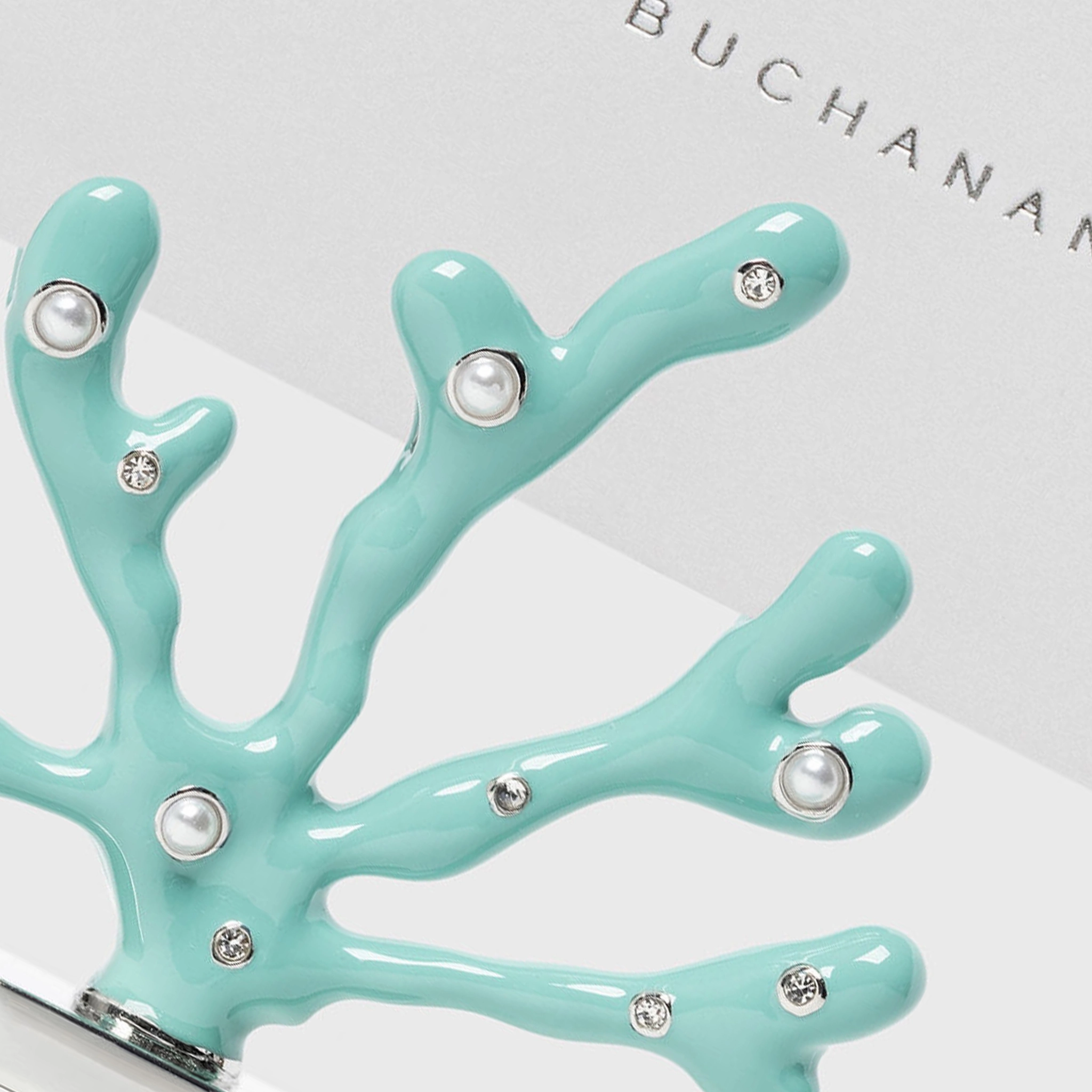 Coral Placecard Holders, Turquoise, Set of Two
