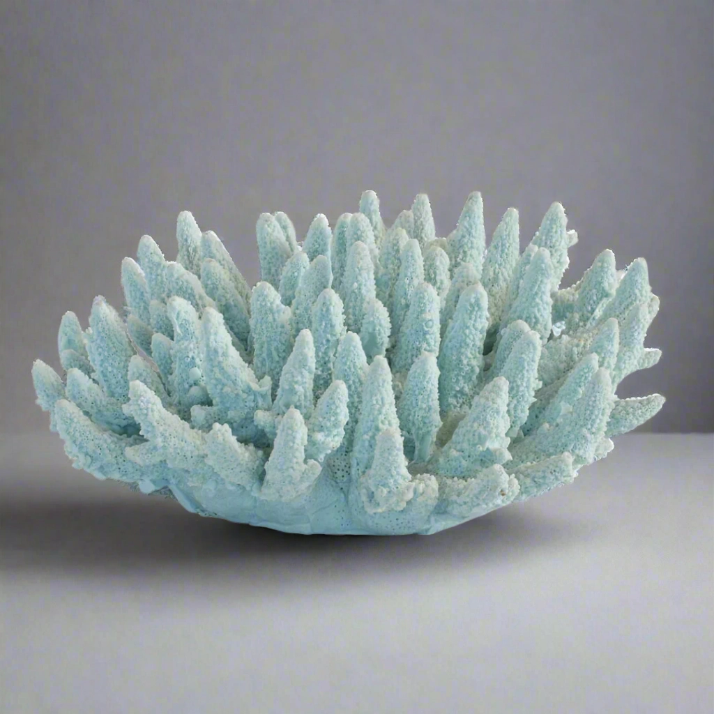 Coral spiked blue decorative home ornament