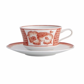 Coralina Tea Cup and Saucer mini desktop sculpture