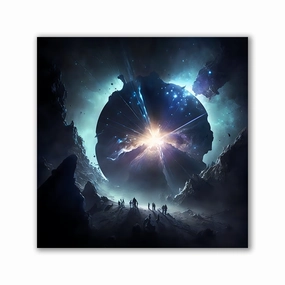 Cosmic Observers by Affengeile Intelligence framed mural artwork