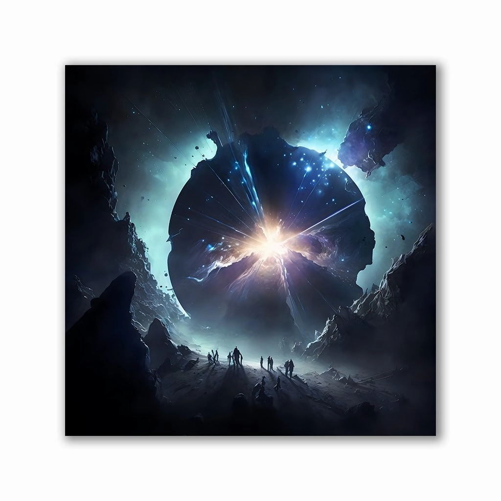 Cosmic Observers by Affengeile Intelligence framed mural artwork