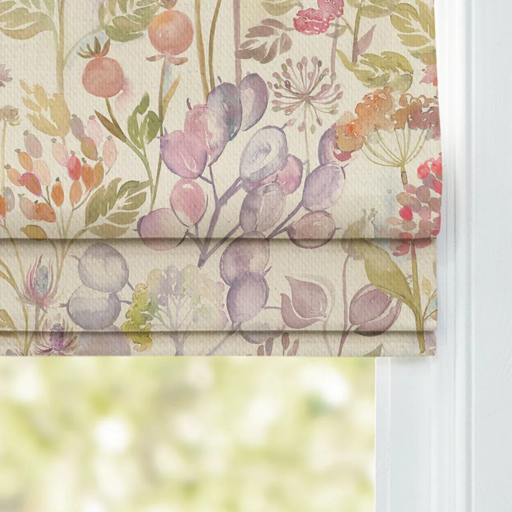 Country Hedgerow Printed Cotton Made to Measure Roman Blinds Autumn