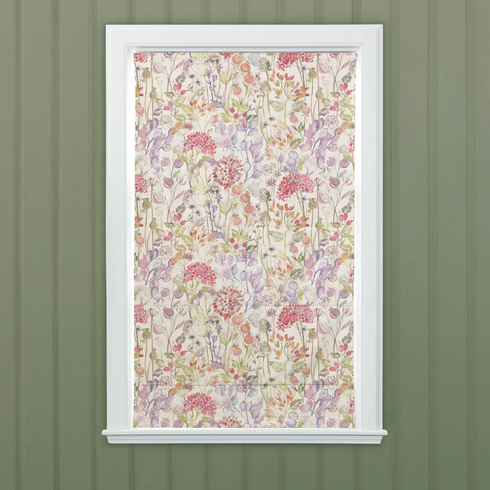 Country Hedgerow Printed Cotton Made to Measure Roman Blinds Autumn/Cream