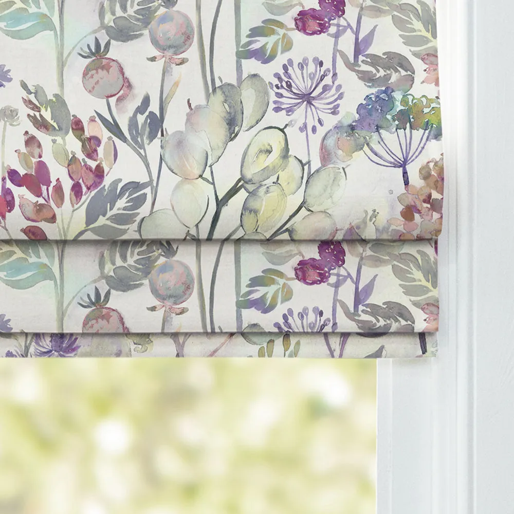Country Hedgerow Printed Cotton Made to Measure Roman Blinds Bloom/Cream
