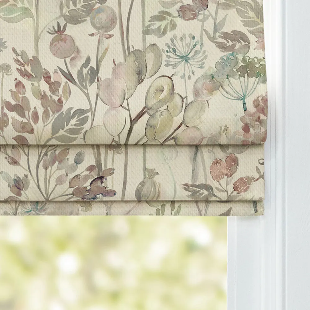 Country Hedgerow Printed Cotton Made to Measure Roman Blinds Dawn