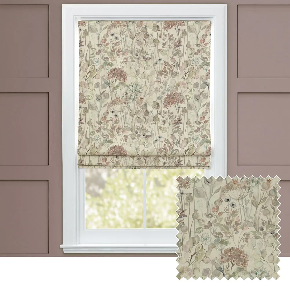 Country Hedgerow Printed Cotton Made to Measure Roman Blinds Dawn chic floor carpet  