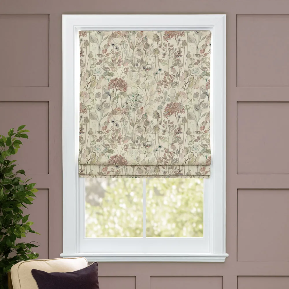 Country Hedgerow Printed Cotton Made to Measure Roman Blinds Dawn