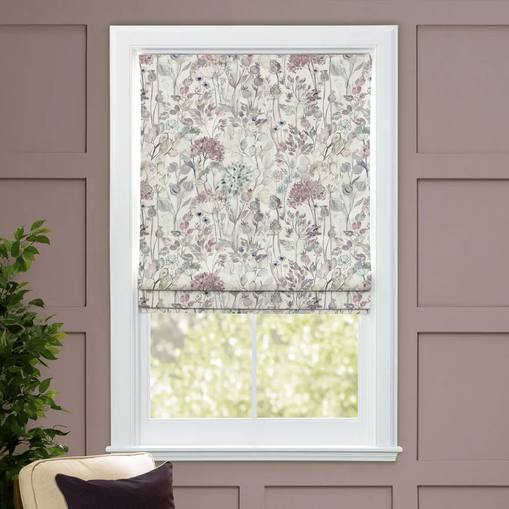Country Hedgerow Printed Cotton Made to Measure Roman Blinds Dawn/Cream