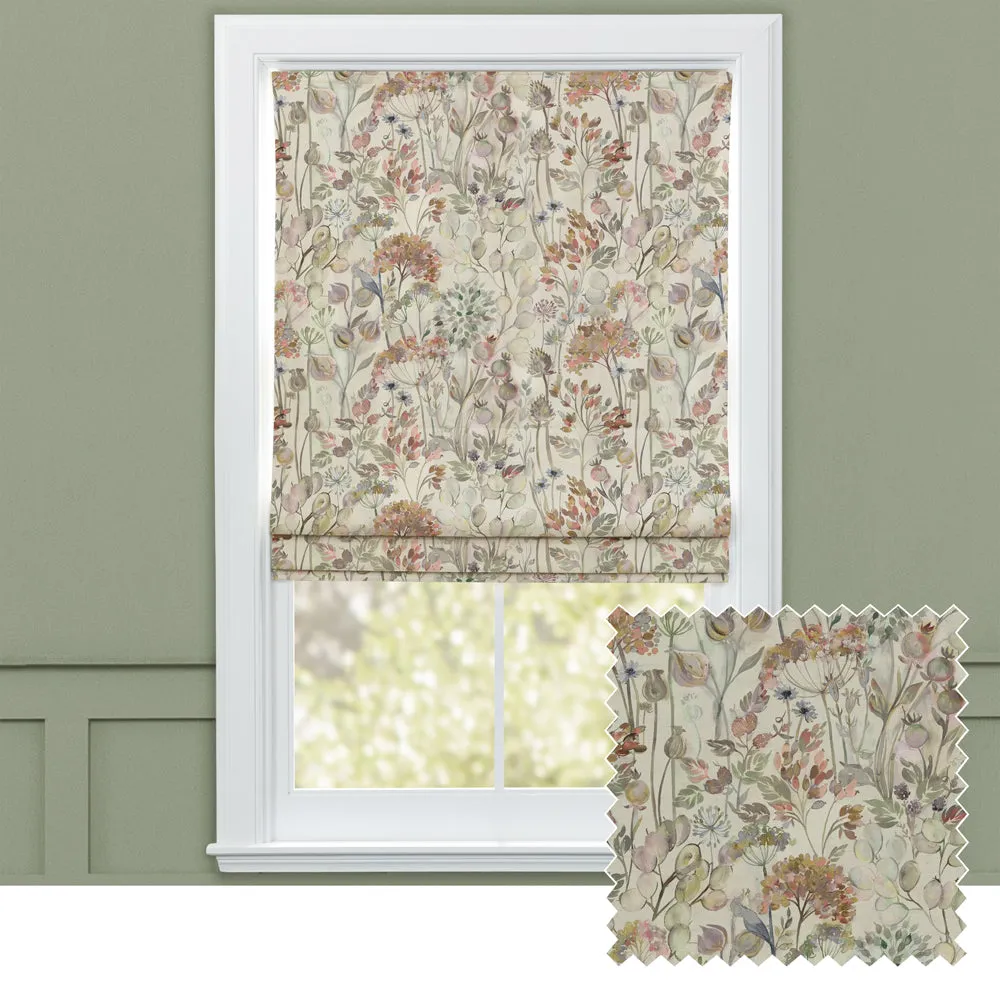 Country Hedgerow Printed Cotton Made to Measure Roman Blinds Dusk chic floor carpet  