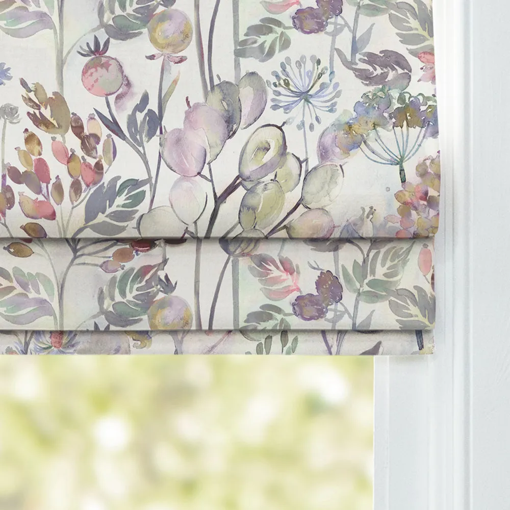 Country Hedgerow Printed Cotton Made to Measure Roman Blinds Dusk/Cream