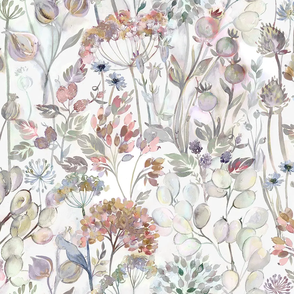 Country Hedgerow Printed Cotton Made to Measure Roman Blinds Dusk/Cream