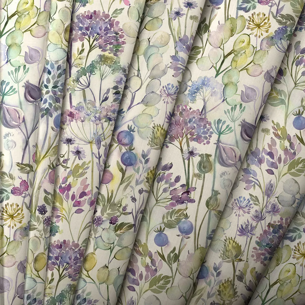 Country Hedgerow Printed Cotton Made to Measure Roman Blinds Lilac