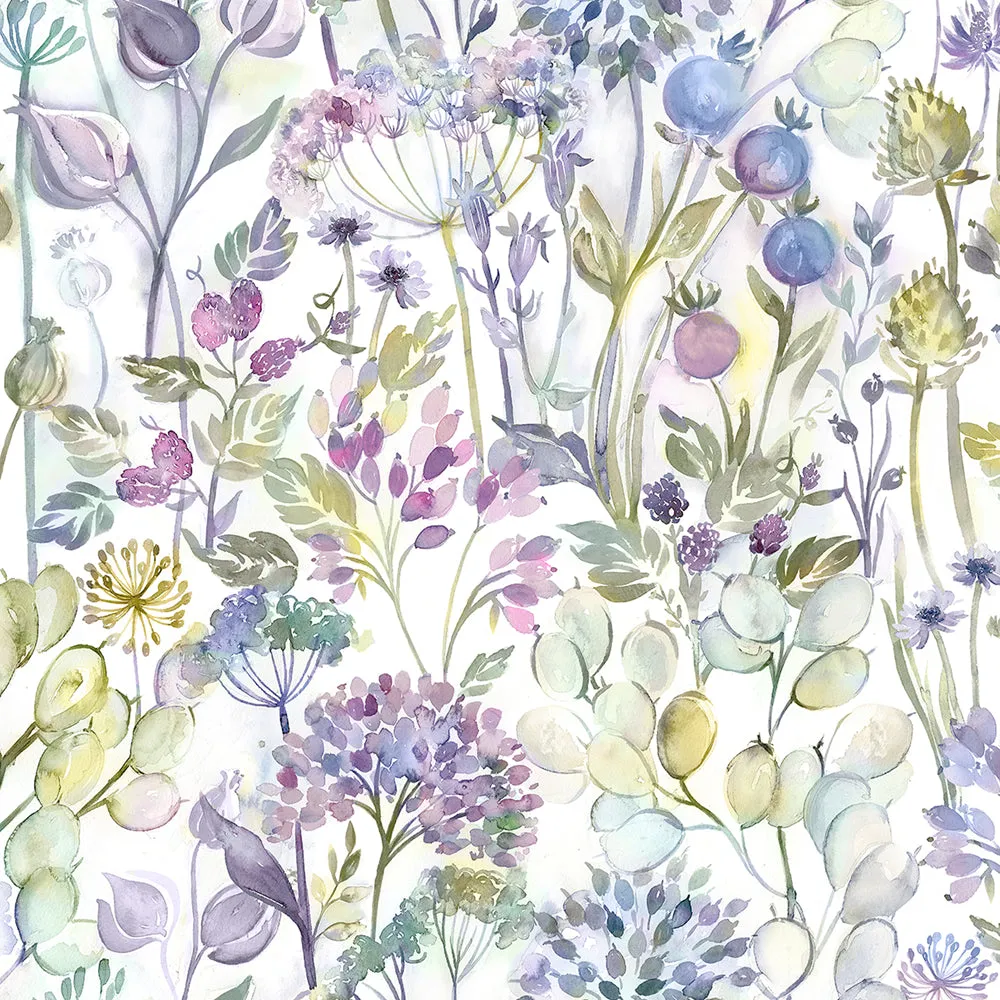 Country Hedgerow Printed Cotton Made to Measure Roman Blinds Lilac