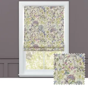 Country Hedgerow Printed Cotton Made to Measure Roman Blinds Lilac chic floor carpet  
