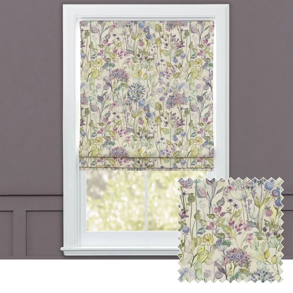 Country Hedgerow Printed Cotton Made to Measure Roman Blinds Lilac chic floor carpet  