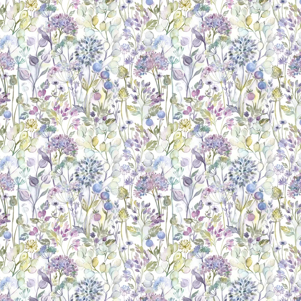 Country Hedgerow Printed Cotton Made to Measure Roman Blinds Lilac/Cream
