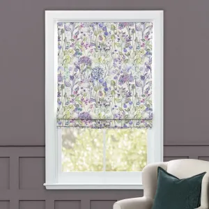 Country Hedgerow Printed Cotton Made to Measure Roman Blinds Lilac/Cream chic floor carpet  