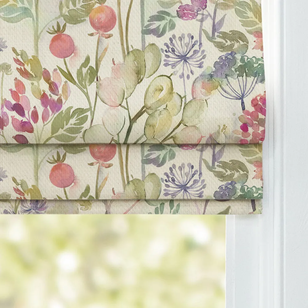 Country Hedgerow Printed Cotton Made to Measure Roman Blinds Lotus