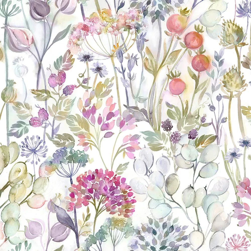 Country Hedgerow Printed Cotton Made to Measure Roman Blinds Lotus